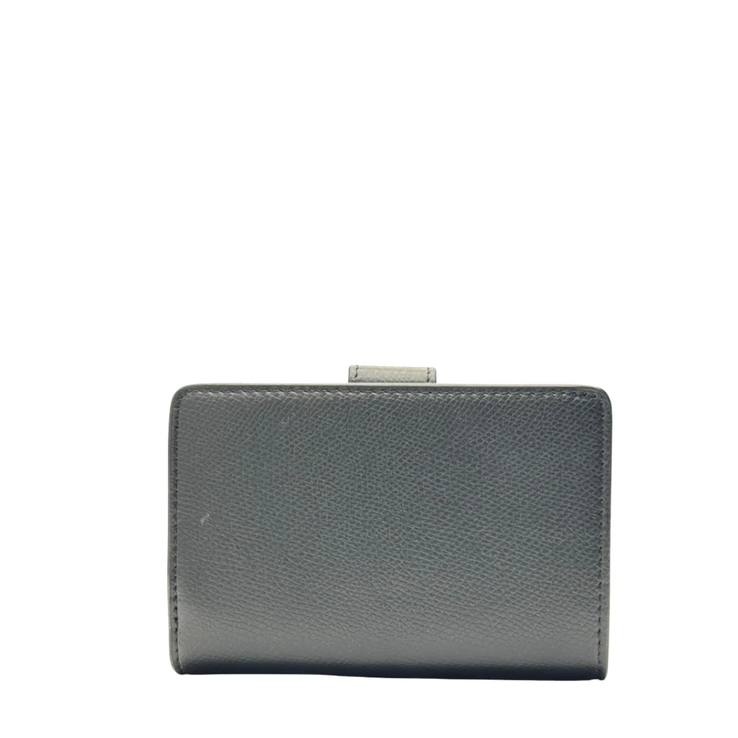 Coach Medium Corner Zip Wallet in Crossgrain Leather Black - C6390 - Image 2