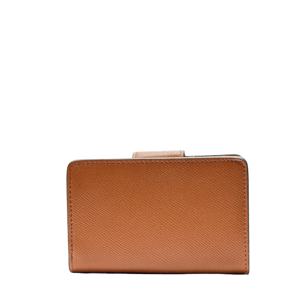 Coach Medium Corner Zip Wallet in Crossgrain Leather Brown - C6390 - Image 2