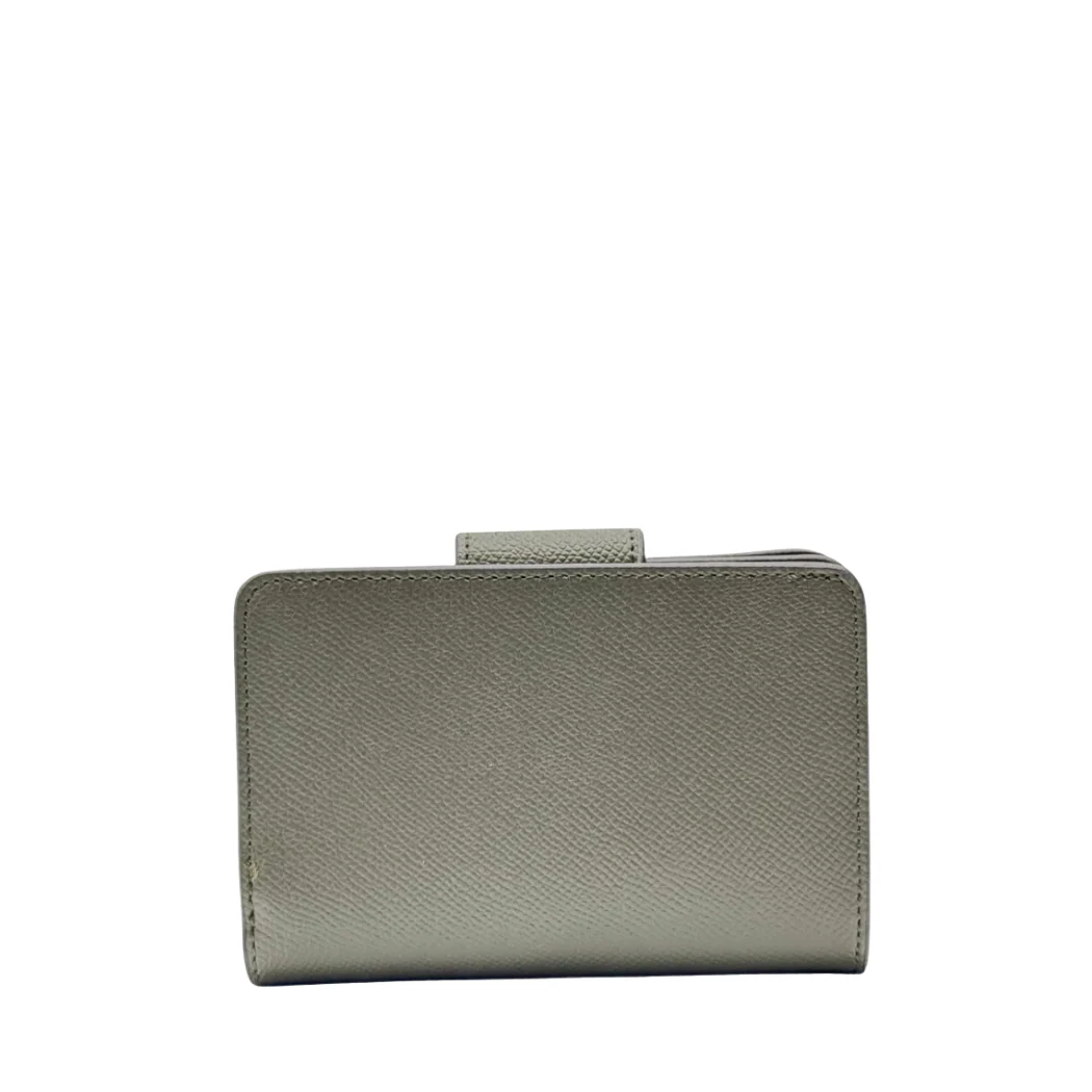 Coach Medium Corner Zip Wallet in Crossgrain Leather Soft Green - C6390 - Image 2