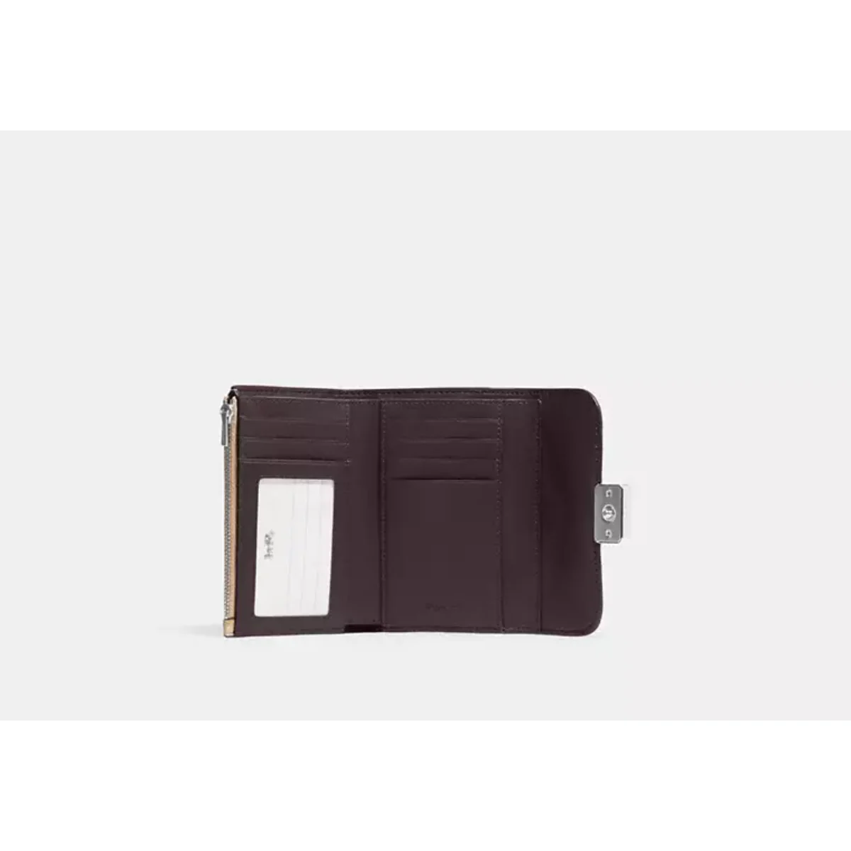 Coach Medium Grace Trifold Wallet In Khaki/PInk - CHCC060 - Image 3