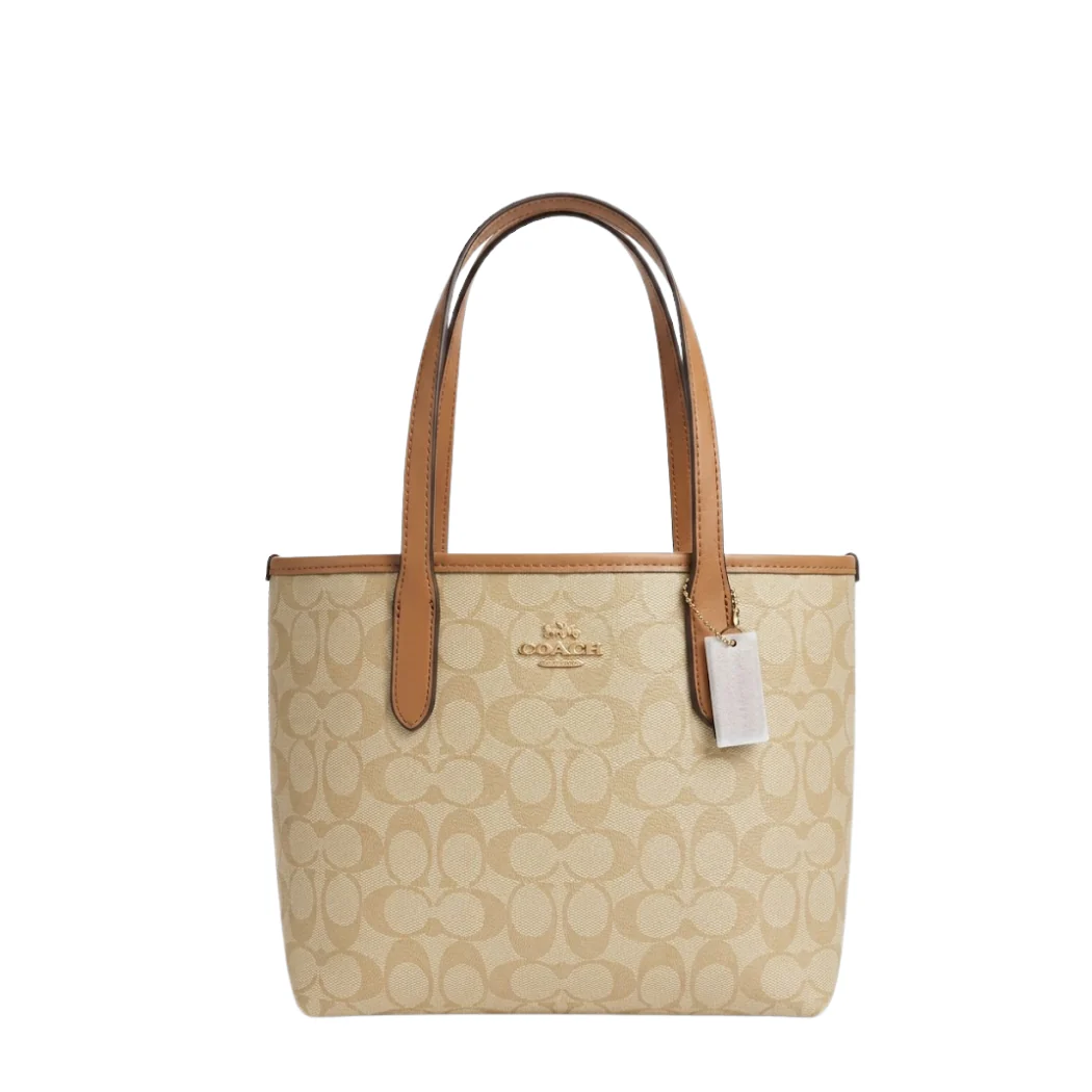 Coach Mini City Tote Signature Light Brown - CN733