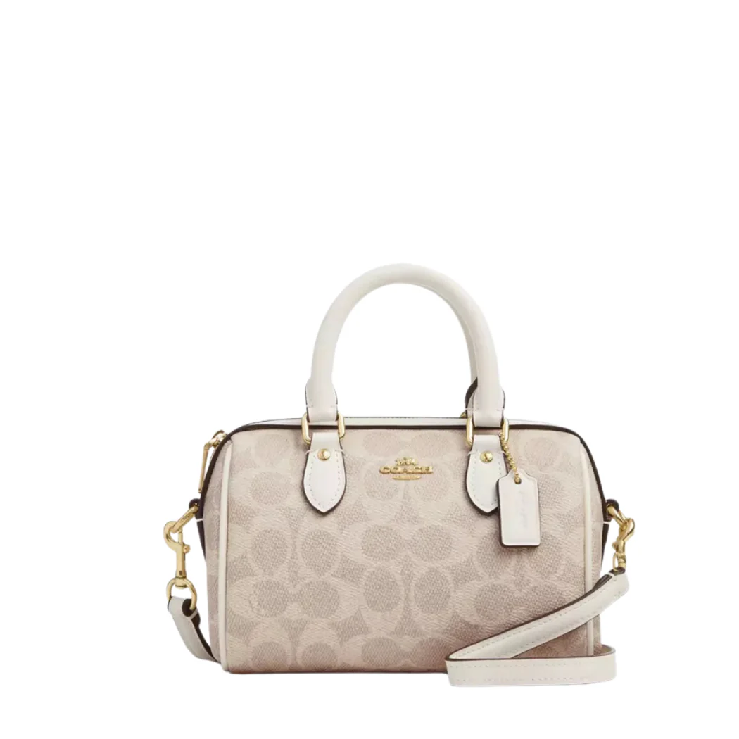 Coach Mini Rowan Crossbody In Signature Canvas Light White - CW329