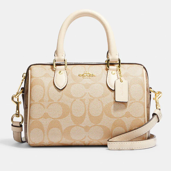 Coach Mini Rowan Satchel In Blocked Signature Canvas - CH160