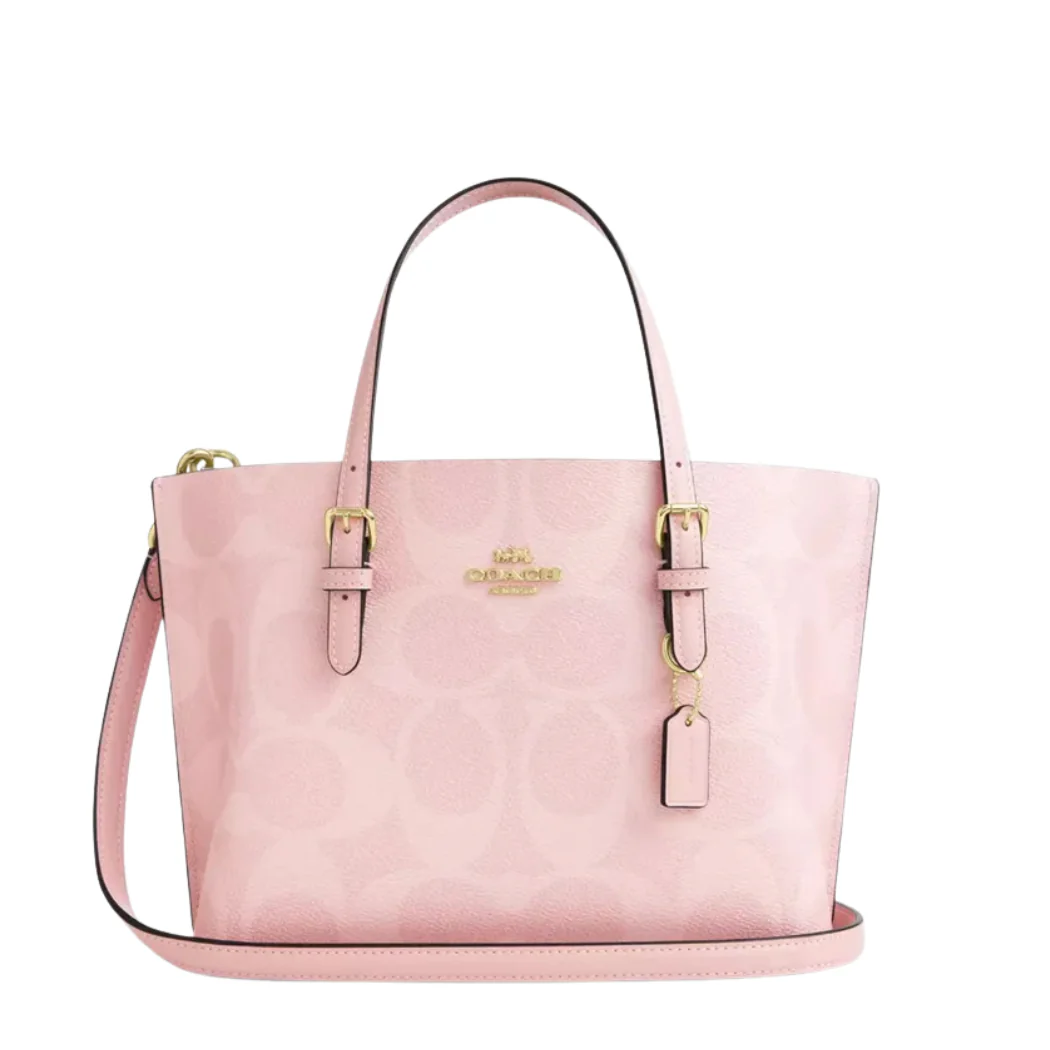 Coach Mollie Tote Bag 25 In Signature Light Pink - CAL50