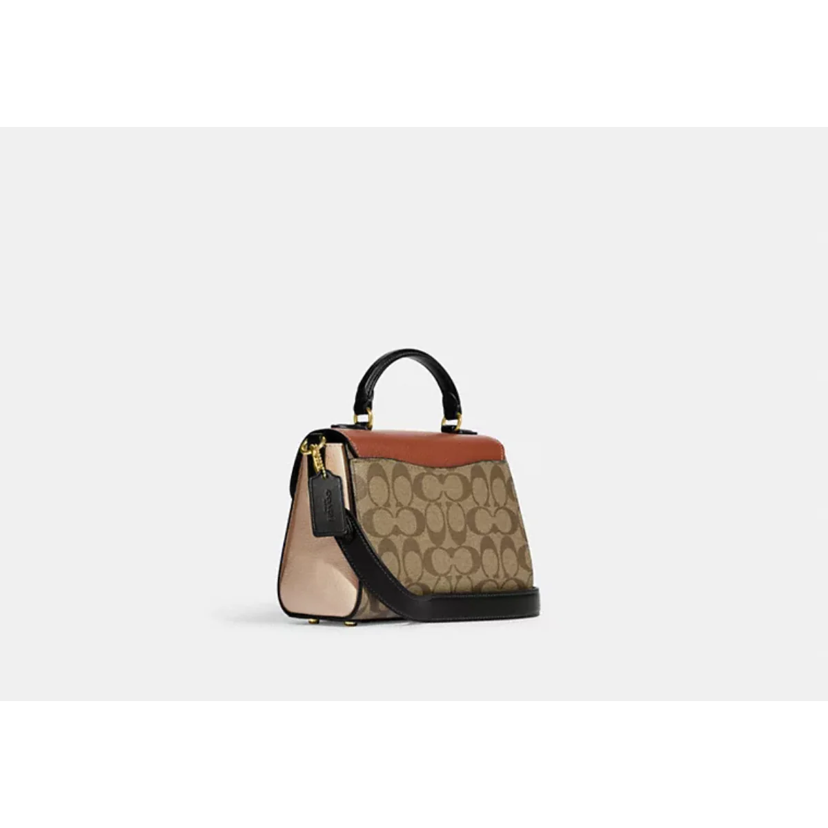 Coach Morgan Top Handle Satchel In Colorblock Signature Canvas Khaki - CE569 - Image 2