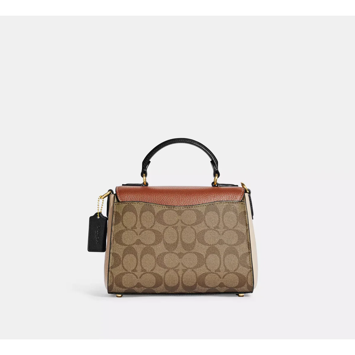 Coach Morgan Top Handle Satchel In Colorblock Signature Canvas Khaki - CE569 - Image 3