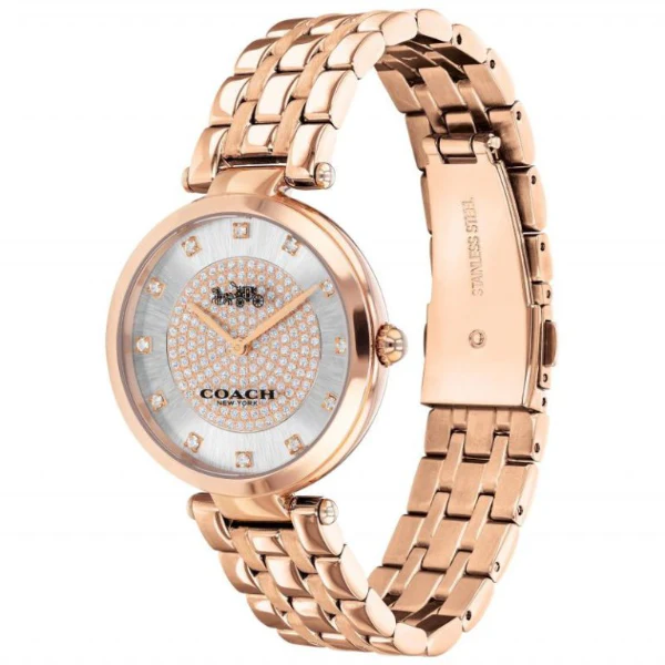 Coach Park Rose Gold Stainless Steel Silver Dial Quartz Watch for Ladies - 14503735 - Image 2