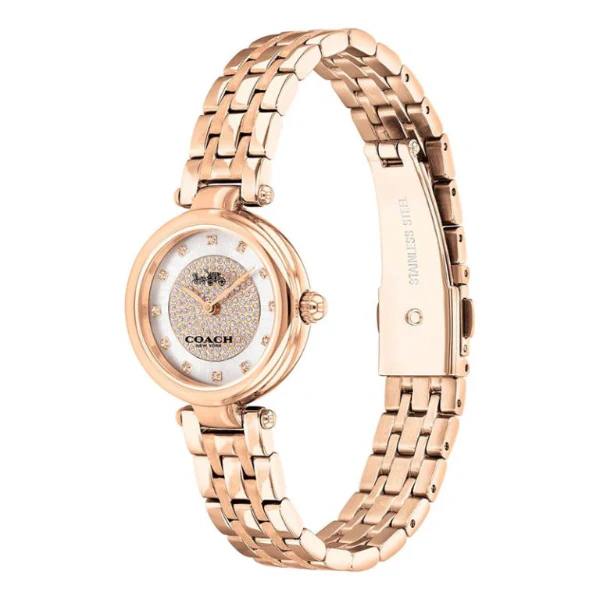 Coach Park Rose Gold Stainless Steel Silver Dial Quartz Watch for Ladies - 14503736 - Image 2