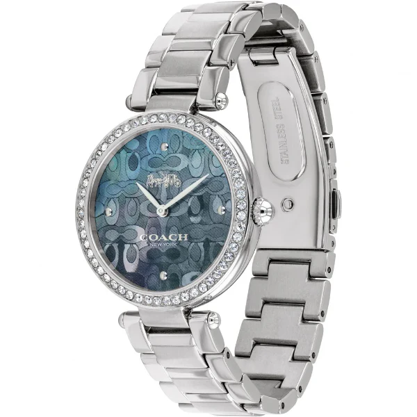 Coach Park Silver Stainless Steel Mother Of Pearl Dial Quartz Watch for Ladies - 14503224 - Image 2