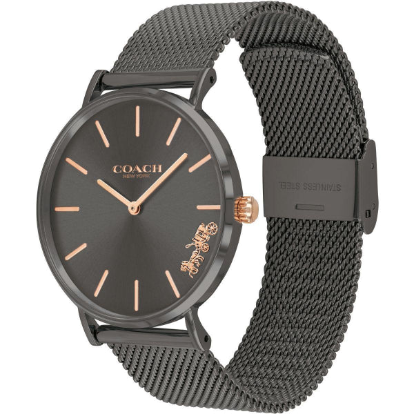 Coach Perry Black Mesh Bracelet Black Dial Quartz Watch for Ladies - 14503127 - Image 2