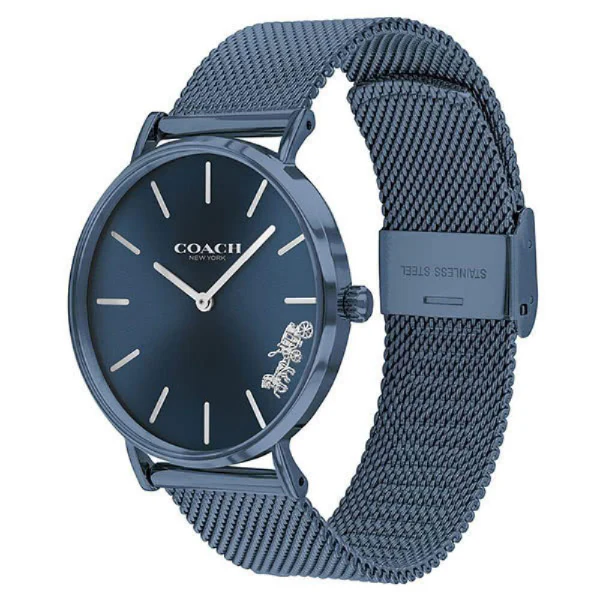 Coach Perry Blue Mesh Bracelet Blue Dial Quartz Watch for Ladies - 14503485 - Image 2