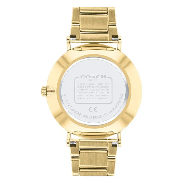 Coach Perry Gold Stainless Steel Silver Dial Quartz Watch for Ladies - 14503345 - Image 3
