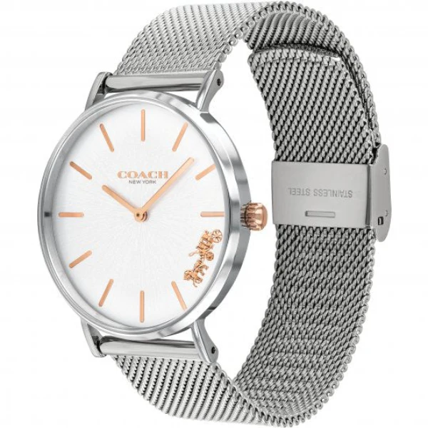 Coach Perry Silver Mesh Bracelet Silver Dial Quartz Watch for Ladies - 14503124 - Image 2