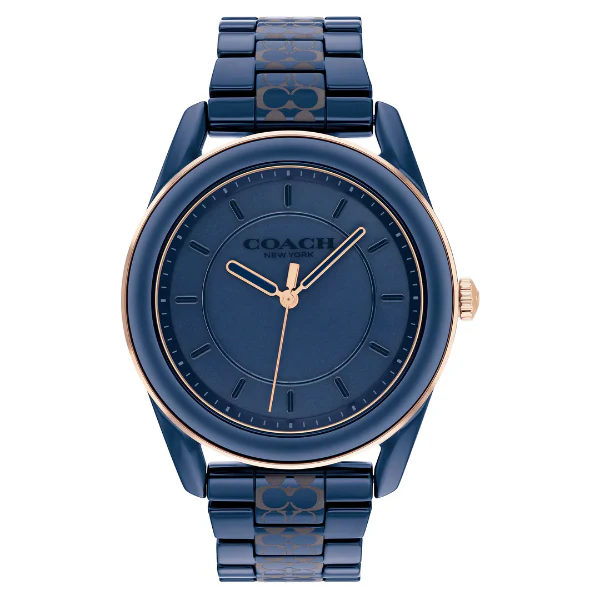 Coach Preston Blue Creamic Strap Blue Dial Quartz Watch for Ladies - 14503773 - Image 2