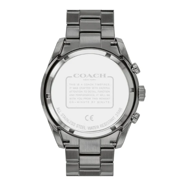 Coach Preston Grey Stainless Steel Blue Dial Chronograph Quartz Watch for Gents - 14602516 - Image 3
