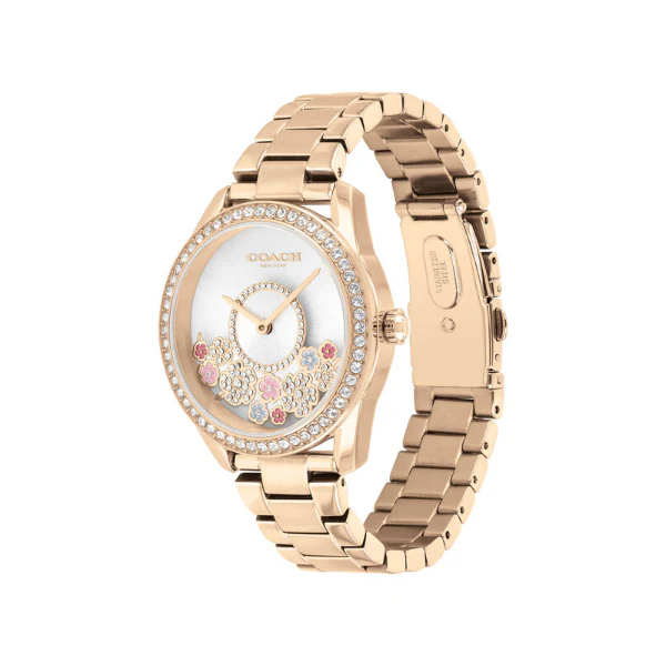 Coach Preston Rose Gold Stainless Steel Silver Dial Quartz Watch for Ladies - 14503776 - Image 2