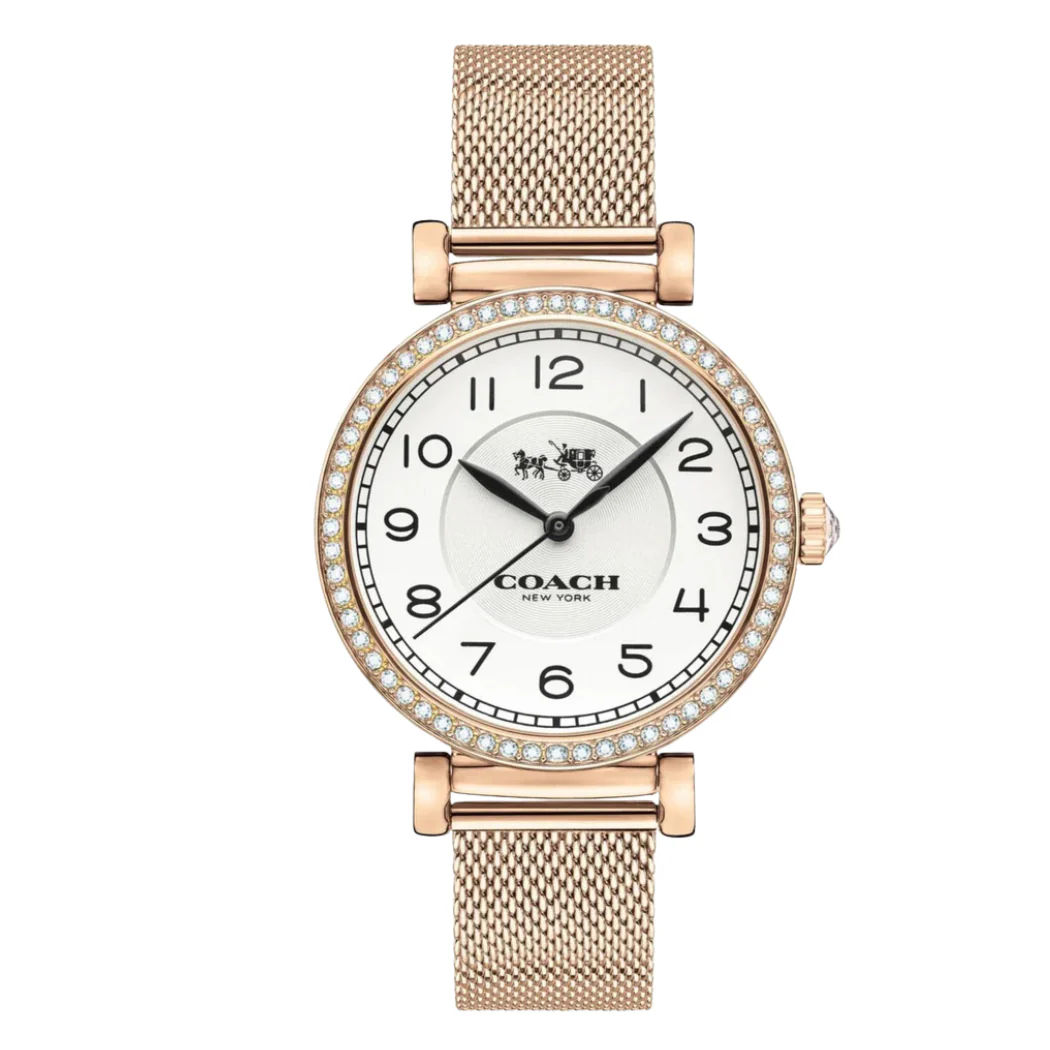 Coach Rose Gold Mesh Bracelet Rose Gold Dial Quartz Watch for Ladies - 14503398