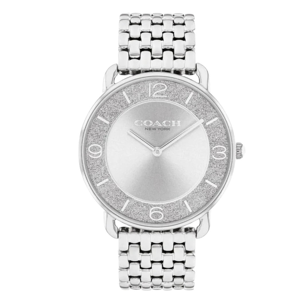Coach Silver Stainless Steel Silver Dial Quartz Watch for Ladies - 14504373