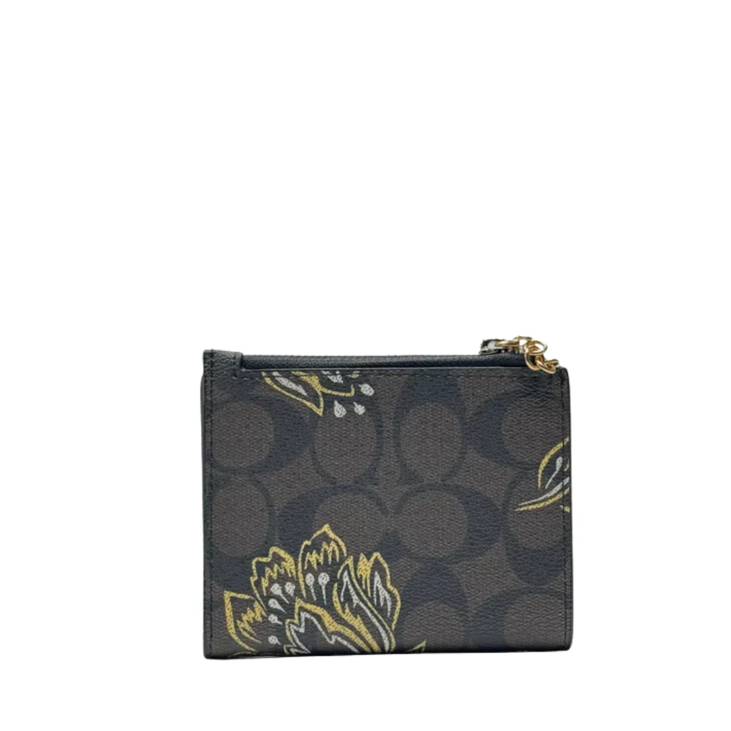Coach Snap Wallet with Floral Print in Signature Canvas β Model 75000 - Image 2