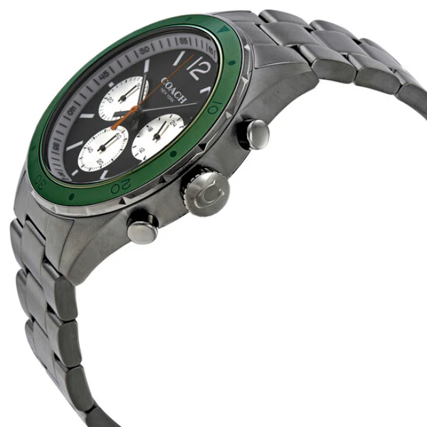 Coach Sullivan Grey Stainless Steel Black Dial Chronograph Quartz Watch for Gents - 14602118 - Image 3