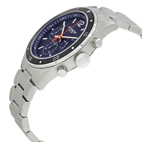 Coach Sullivan Silver Stainless Steel Blue Dial Chronograph Quartz Watch for Gents - 14602032 - Image 3