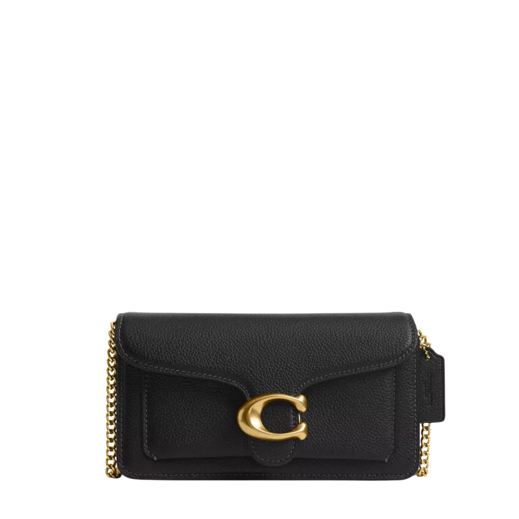 Coach Tabby Chain Crossbody Bag 19 Black Leather - CBF14