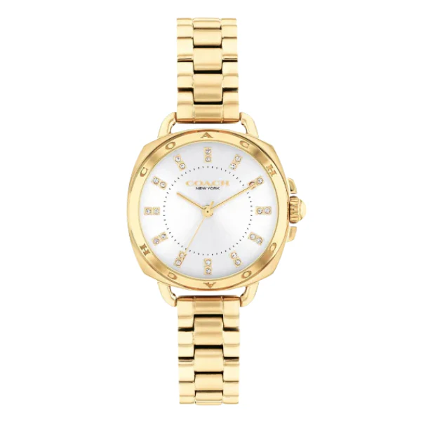 Coach Tatum Gold Stainless Steel Silver Dial Quartz Watch for Ladies - 14504153