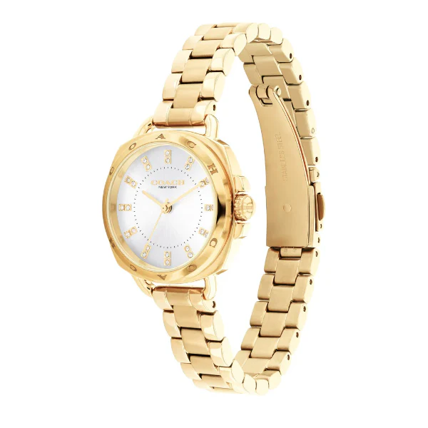 Coach Tatum Gold Stainless Steel Silver Dial Quartz Watch for Ladies - 14504153 - Image 2