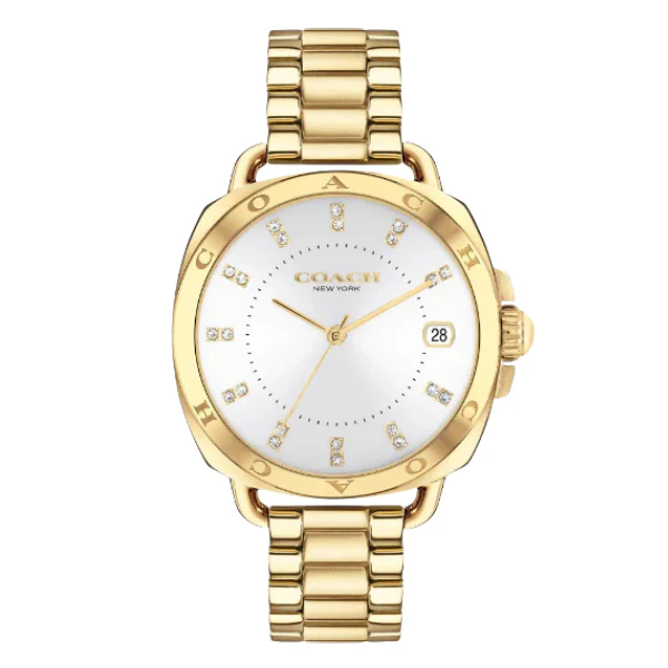 Coach Tatum Gold Stainless Steel Silver Dial Quartz Watch for Ladies - 14504157