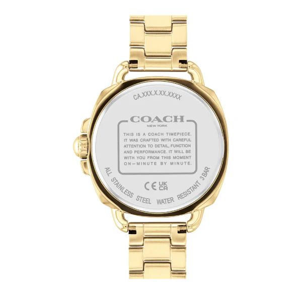 Coach Tatum Gold Stainless Steel Silver Dial Quartz Watch for Ladies - 14504157 - Image 3
