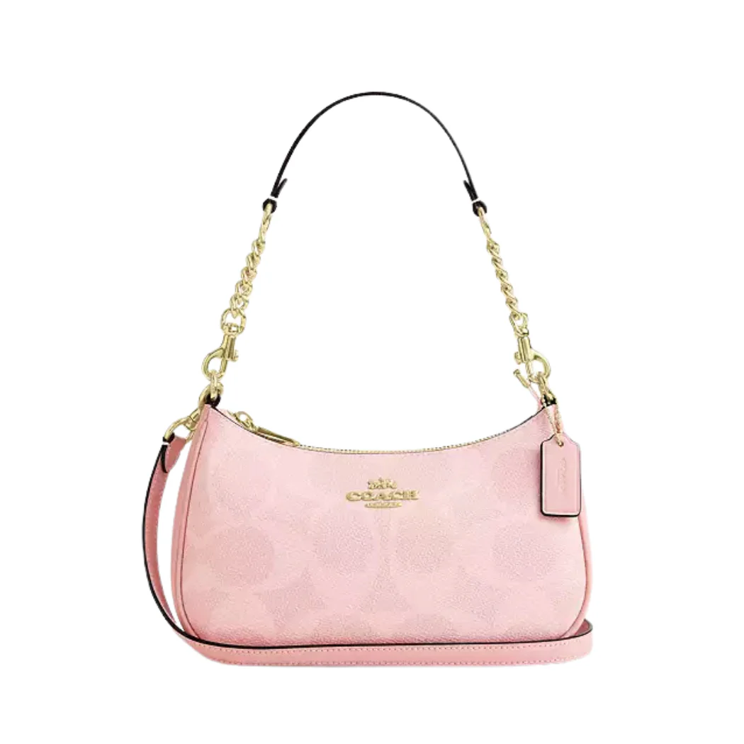 Coach Teri Shoulder Bag Pink Smooth Leather - CAL51