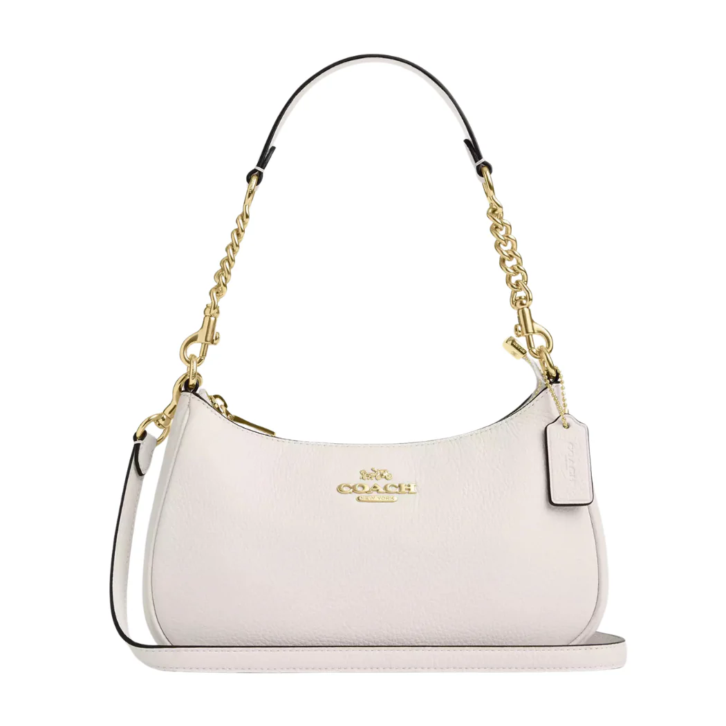 Coach Teri Shoulder Bag White Smooth Leather - CV934