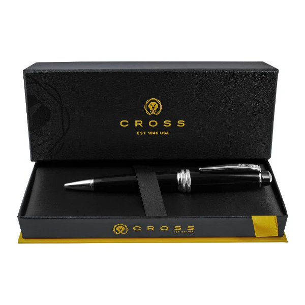 Cross Bailey Black Lacquer Ballpoint Pen, AT0452-7 - Image 2