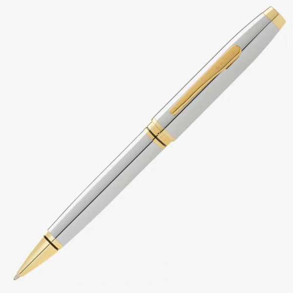 Cross Coventry Chrome Gold Tone Trim Ballpoint Pen AT0662-2