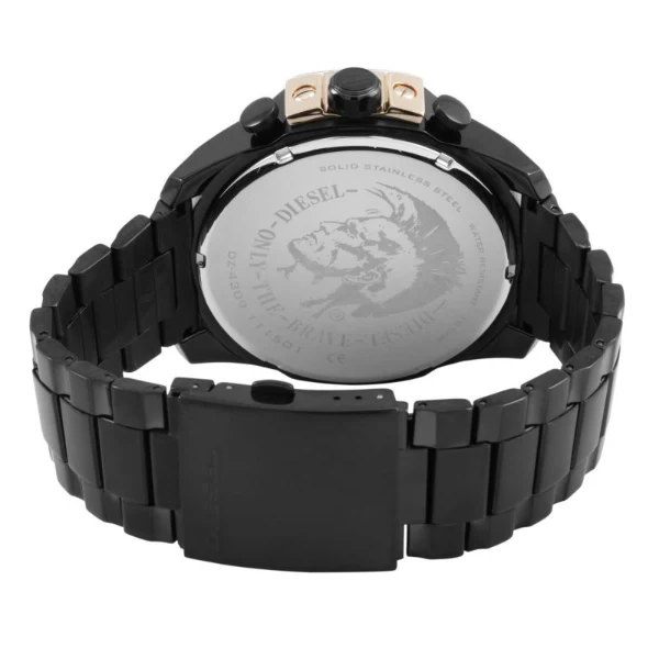 Diesel Black Stainless Steel Black Dial Quartz Watch for Gents - DZ4309 - Image 2