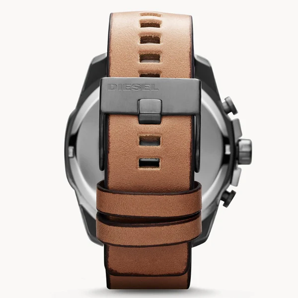 Diesel Brown Leather Strap White Dial Quartz Watch for Gents - DZ4280 - Image 2