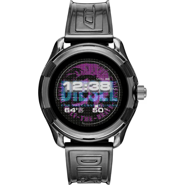 Diesel Fadelite Grey Transparent Silicone Strap Strap Full Colour Display Dial Unisex Smartwatch - Diesel DZT 2018