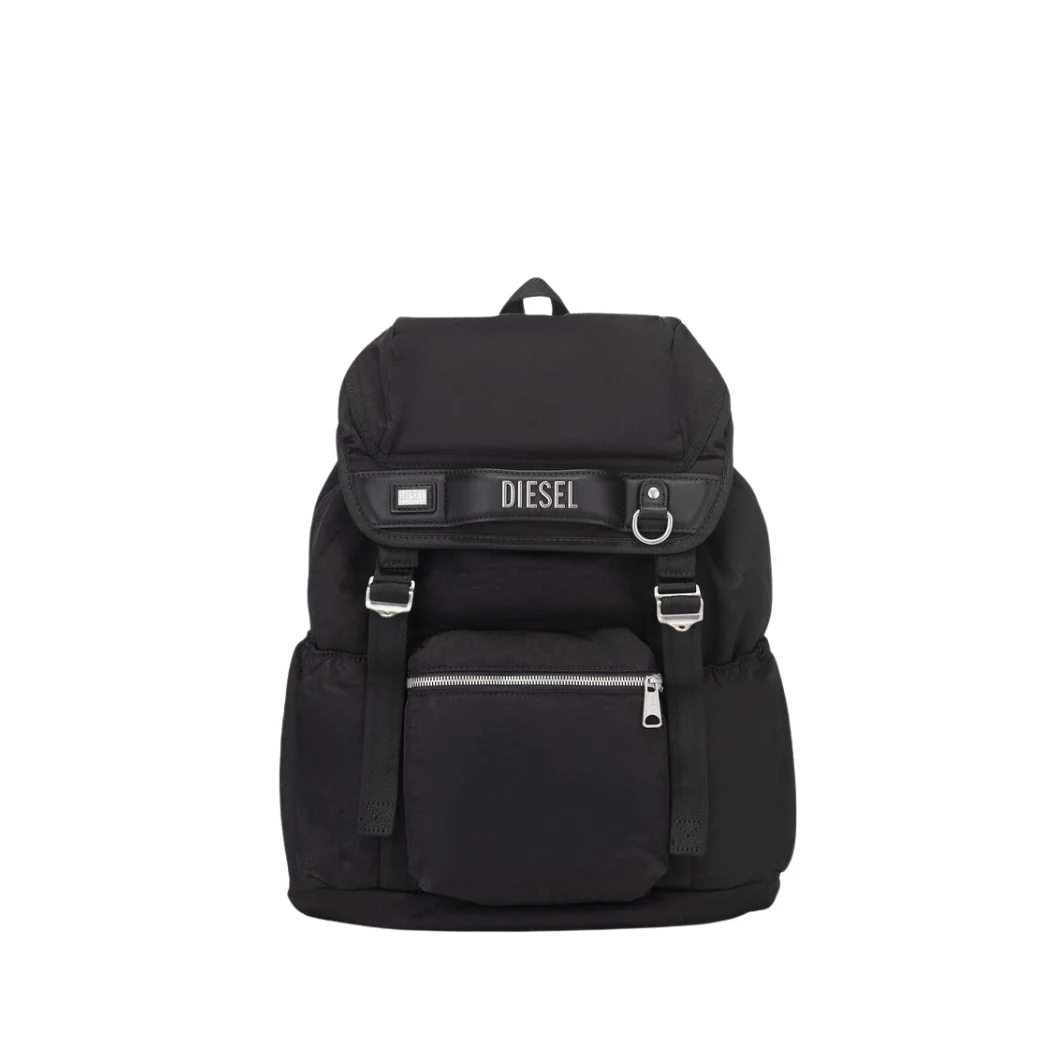 Diesel Logos Backpack – Black | Stylish & Spacious Everyday Backpack