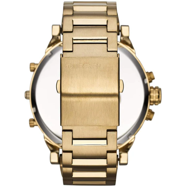 Diesel Mr Daddy 2.0 Gold Stainless Steel Black Dial Chronograph Quartz Watch for Gents - DZ7333 - Image 2