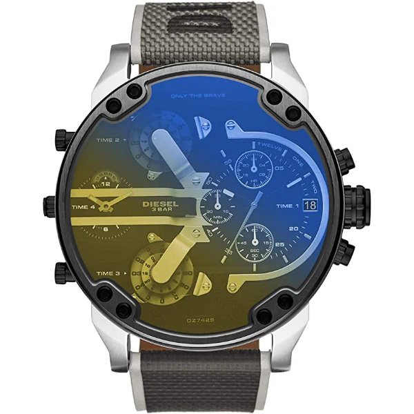 Diesel Mr Daddy 2.0 Multi Color Nylon Strap Multi Color Dial Chronograph Quartz Watch for Gents - DZ7429