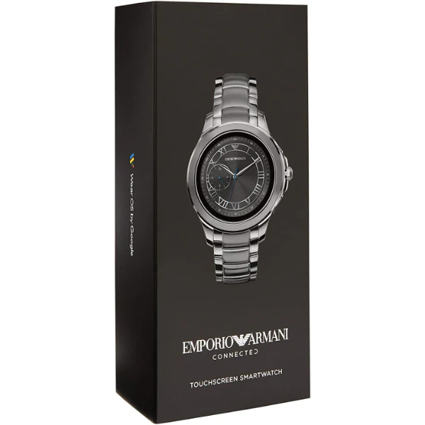 EMPORIO ARMANI Alberto Gen 4 Silver Stainless Steel Grey Dial Smartwatch for Gents - EMPORIO ARMANI ART 5010J - Image 4