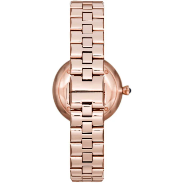 EMPORIO ARMANI Arianna Rose Gold Stainless Steel Black Dial Quartz Watch for Ladies - EMPORIO ARMANI AR 11220 - Image 2