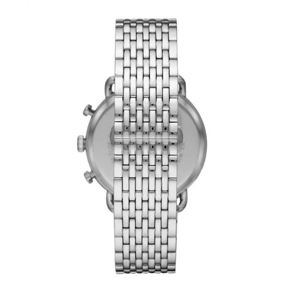 EMPORIO ARMANI Avaitor Silver Stainless Steel Brown Dial Chronograph Quartz Watch for Gents - AR11239 - Image 2