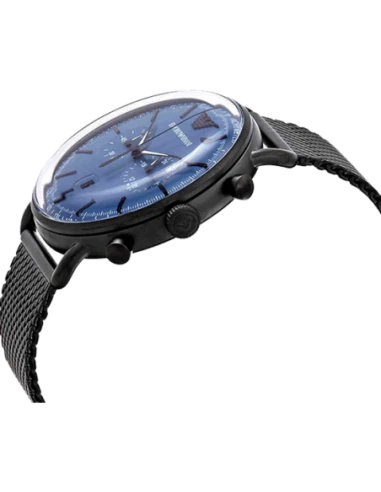 EMPORIO ARMANI Aviator Black Mesh Bracelet Blue Dial Chronograph Quartz Watch for Gents - AR11201 - Image 2