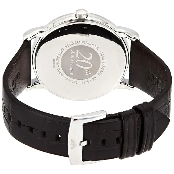 Emporio Armani Brown Leather Strap Bronze Dial Quartz Watch for Gents - AR11096 - Image 2