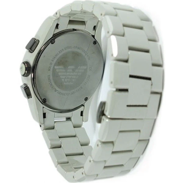 EMPORIO ARMANI Ceramic Grey Stainless Steel Grey Dial Chronograph Quartz Watch for Gents - AR1459 - Image 2
