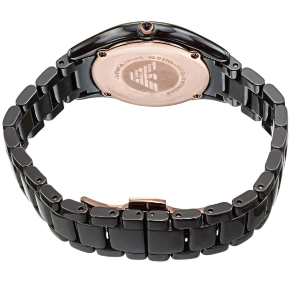 EMPORIO ARMANI Ceramica Brown Ceramic Brown Dial Quartz Watch for Ladies - EMPORIO ARMANI AR1445 - Image 2