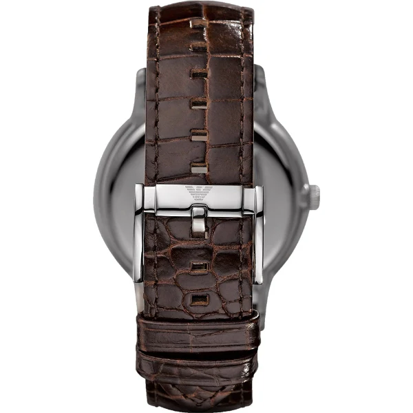 EMPORIO ARMANI Classic Brown Leather Strap Brown Dial Quartz Watch for Gents - AR2413 - Image 2