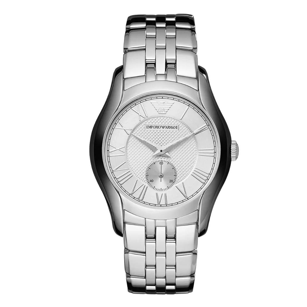 EMPORIO ARMANI Classic Silver Stainless Steel Silver Dial Quartz Unisex Watch - AR1711