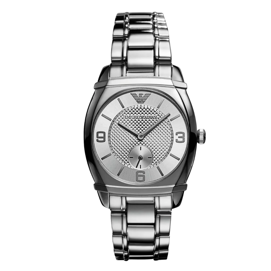 EMPORIO ARMANI Classic Silver Stainless Steel Silver Dial Quartz Watch for Ladies - AR0345